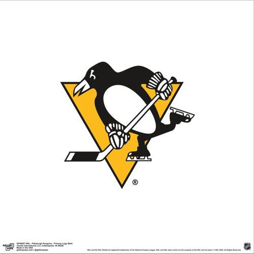 Trends International Gallery Pops NHL Pittsburgh Penguins - Primary Logo Mark Canvas Wall Art, Unframed Version, 12" x 12" Gallery Pops Canvas Wall Art