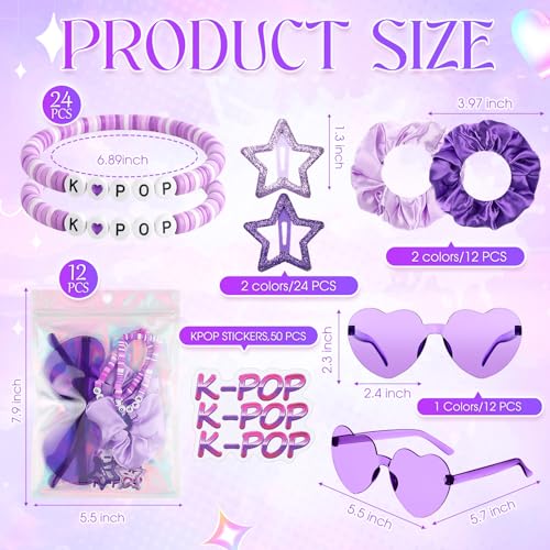 134-Piece Music Themed Party Favor Set with Heart Sunglasses and Accessories