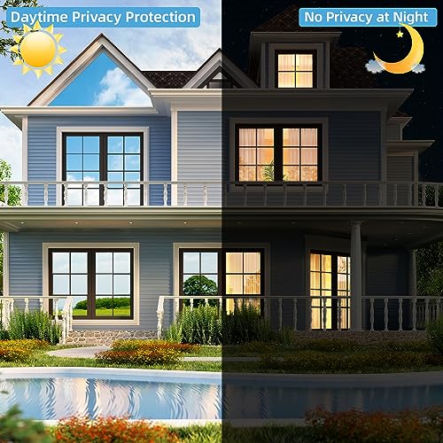 One Way Privacy Window Film - Heat & UV Blocking Tint, 17.5" x 78.74"