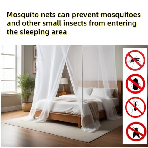 King Size Portable Mosquito Net Canopy for Bed & Patio - 79 x 79 Inch