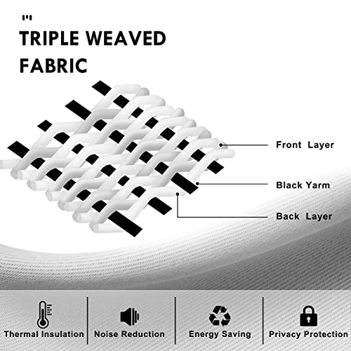 Blackout Curtains 42x63 Inch, 2 Panels, Thermal Insulated & Light Blocking