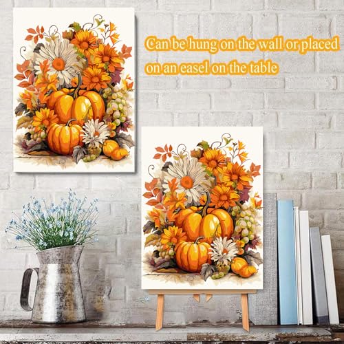 Meothan Paint by Numbers Kit for Adults with Framed Canvas & Wooden Easel - 12x16in