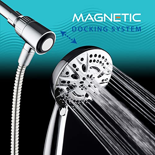 8-Setting High-Pressure Handheld Shower Head with Magnetic Docking