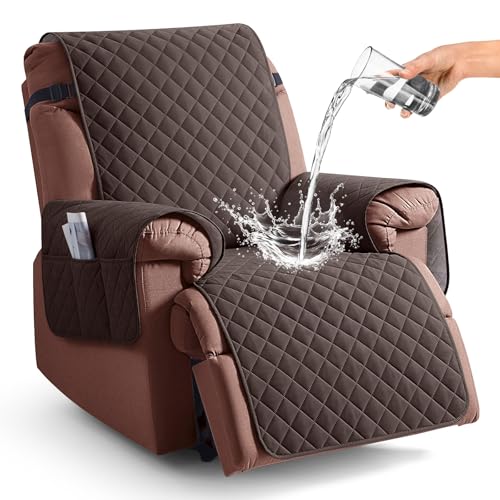 Waterproof Recliner Chair Cover for Pets - Anti-Slip Furniture Protector (23.6", Chocolate)