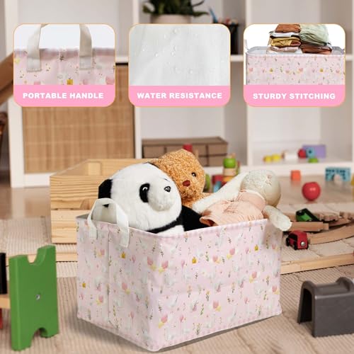 Cute Goose Nursery Storage Basket, Foldable Waterproof Laundry Hamper