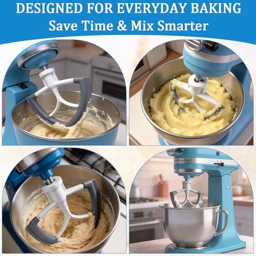 Flex Edge Beater for 4.5-5 Quart Tilt-Head Stand Mixers, Silicone Bowl Scraper