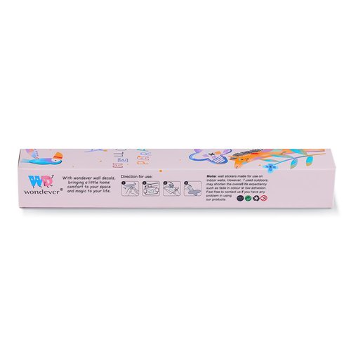 wondever Rainbow Castle Wall Stickers Unicorn Butterfly Balloon Peel and Stick Wall Art Decals for Baby Nursery Girls Bedroom Toddler Room