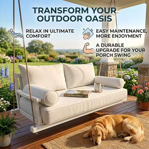 Outdoor Daybed Cushion Cover Set, Water-Resistant Twin Size