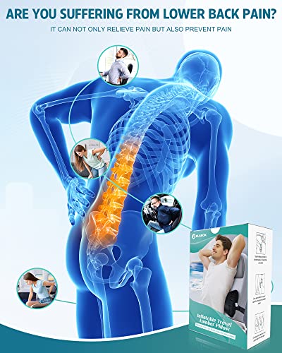 Inflatable Lumbar Pillow for Travel & Office Chair Support