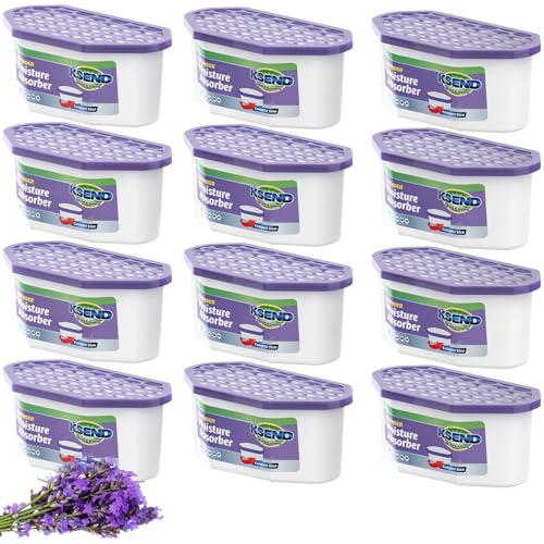 Moisture Absorber Bucket 12 Pack Lavender Scent Odor Eliminator