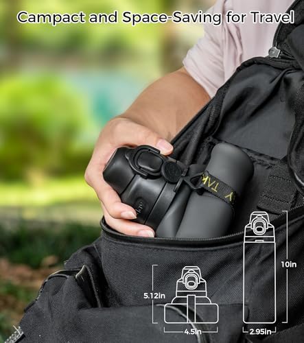 Collapsible Water Bottle 21oz Foldable Silicone Travel Bottle with Straw