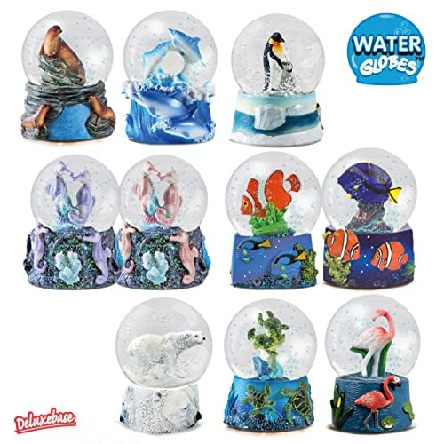 Penguin Snow Globe with Resin Base - 3.3-Inch Decorative Animal Water Globe