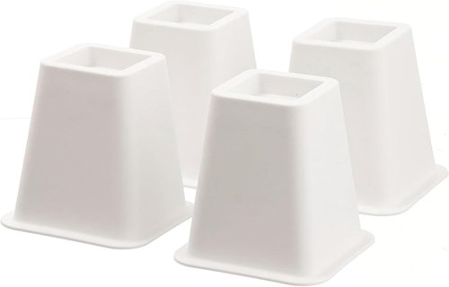 HOME IT Black Bed Risers - 5 to 6-Inch Super Quality for Under-Bed Storage - 4-Pack
