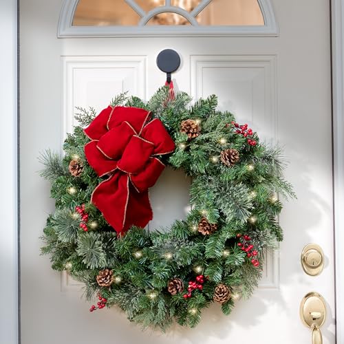 Heavy Duty Magnetic Wreath Hanger for Metal Doors - Holds Up to 10 lbs