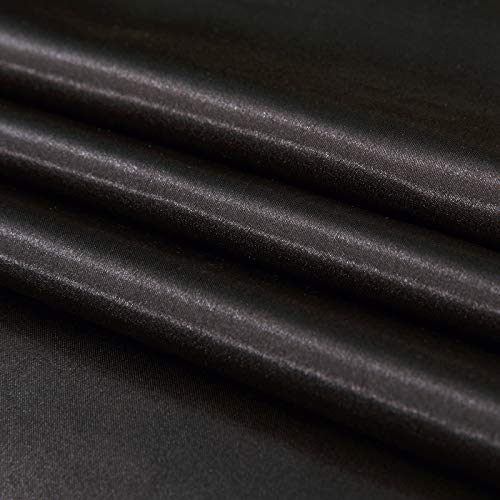 Black Satin Duvet Cover Twin - Luxury Soft Silky Fabric 68" x 90"