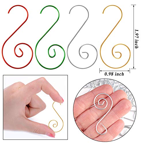 Christmas Ornament Hooks 160 Pcs - Metal Swirl Scroll Tree Hangers