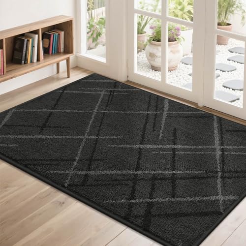 Non-Slip Low Profile Entryway Doormat - Absorbent Washable Rug, 48"x32"