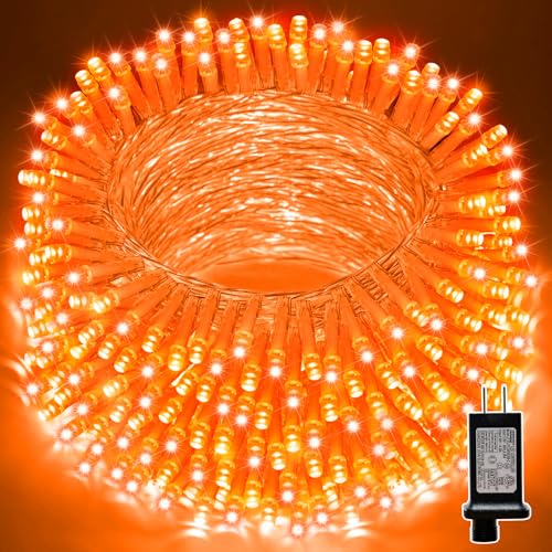 33ft 100 LED Orange Waterproof String Lights - 16 Modes Plug-in Fall Decor