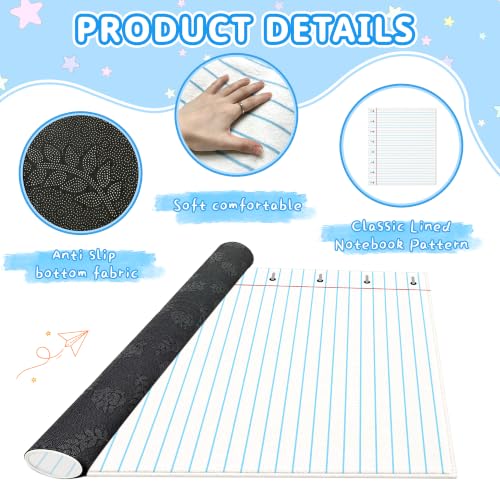 Notebook Lined Kids Area Rug - 3.3 x 4 ft Soft Fluffy Classroom Play Mat