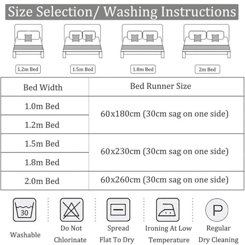 Knit Bed Runner with Tassels - Solid Color Bed Scarf for Twin Queen King Beds - Khaki, 60x260cm