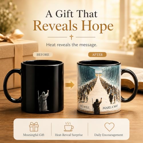 Christian Color Changing Mug 11 oz - Inspirational Bible Verse Coffee Cup