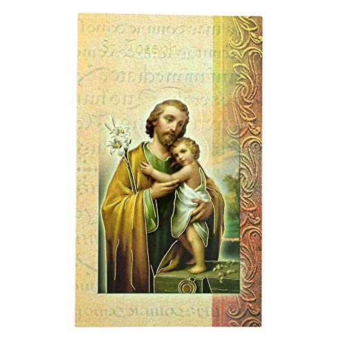Hirten Deluxe Catholic Holy Card with Traditional Prayers (Saint