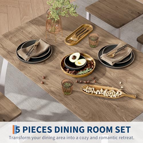 4-Piece Dining Table Set for Small Spaces, Compact Kitchen Table and Chairs