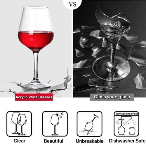 Floating Wine Glasses for the Pool,Shatterproof Poolside Wine Glasses,Outdoor Acrylic Wine Glasses, Unbreakable and Reusable Wine Cup,Suitable for Beach, Bar, Pool and Home (4)