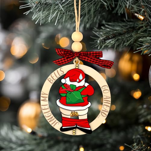 Funny Christmas Ornament 2025 Naughty Wooden Holiday Decor inappropriate Gifts