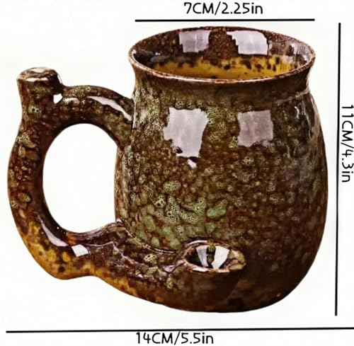 Treayes Yellow Ceramic Coffee Mug, 300-400ml — Safe, Dishwasher & Microwave Safe