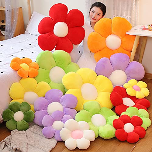 Sunflower Plush Floor Pillow, Decorative Flower Seating Cushion (11.8 Inch)