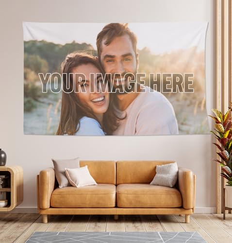 Custom Photo Tapestry Wall Hanging - Personalized Backdrop (50x60 in)