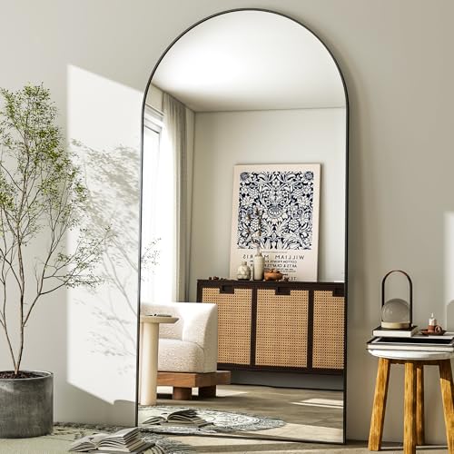 30x71 Arched Full Length Floor Mirror, Shatterproof Large Standing Mirror