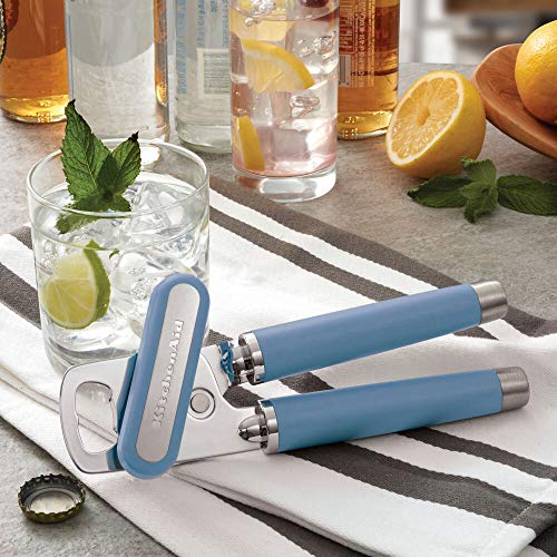 KitchenAid Gourmet Multifunction Can Opener/Bottle Opener, 8.36-Inch, Blue Velvet