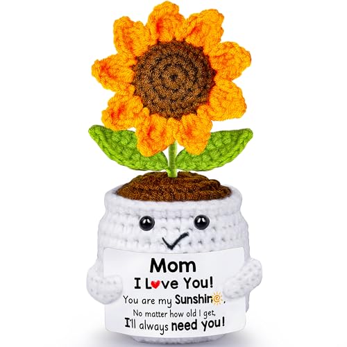 Mom Gifts - Handmade Crochet Sunflower Doll - Mother's Day, Birthday, Mom Appreciation - Variation: Mom Gifts