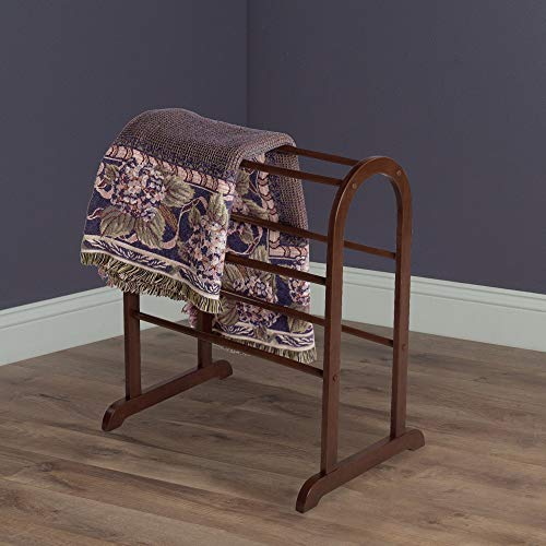 Casafoyer Eleanor Quilt Rack - Freestanding Wooden Organizer for Blankets & Towels