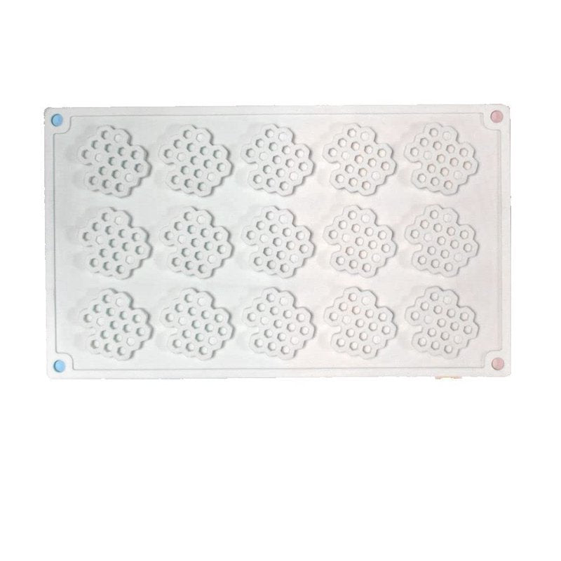 15 Cavity Silicone Honeycomb Molds for Chocolate Honeycomb Bee Silicone Fondant Mold Beehive Silicone Baking Molds Bee Candy Silicone Mold for Kitchen Cake Cupcake