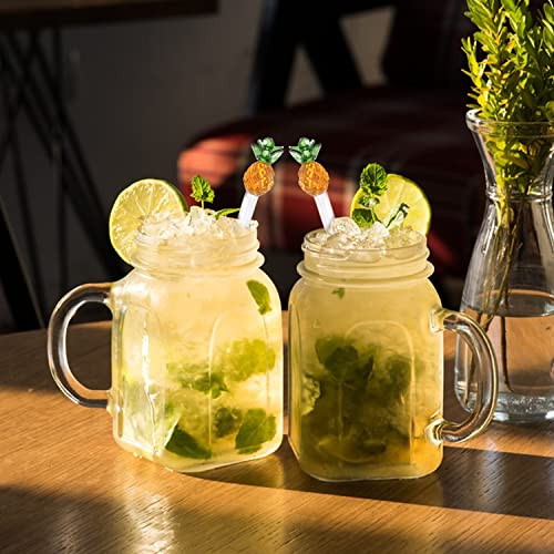 6 Pcs Glass Drink Stirrers Reusable Cocktail & Coffee Liquor Sticks