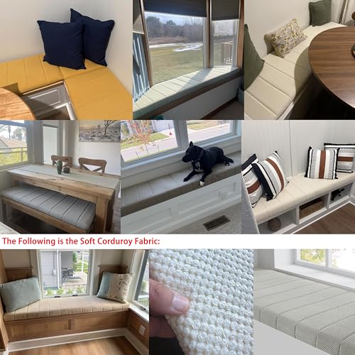 Custom Window Seat Cushion for Bench, Mudroom, and Reading Nook