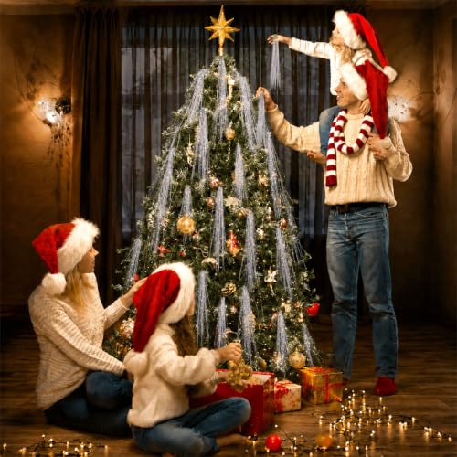 Okxiri 6000 Strands 18" Silver Tinsel Icicles for Christmas Tree (Variation: Silver)