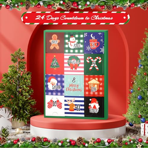 12 Pairs Christmas Fuzzy Socks Advent Calendar Unisex Holiday Warm Socks