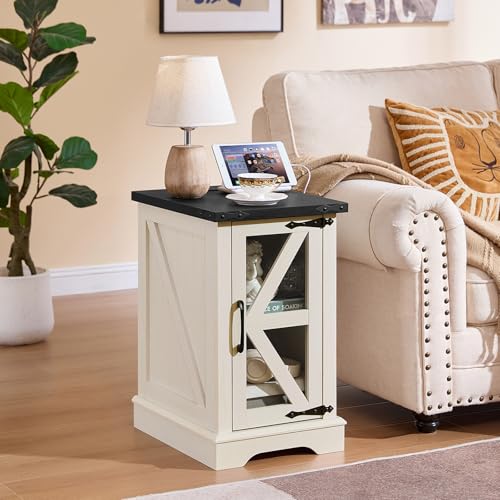3-Piece Farmhouse Coffee Table Set with Charging Station and Storage