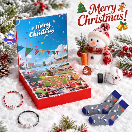 Sport Advent Calendar 2026 for Teens - Baseball, Football & Sports Surprises
