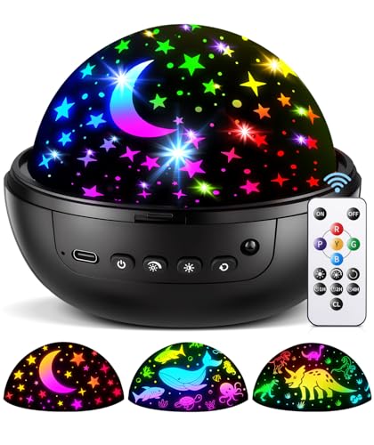 Kids Star Night Light Projector - 3 Themes, 93 Lighting Modes & Remote