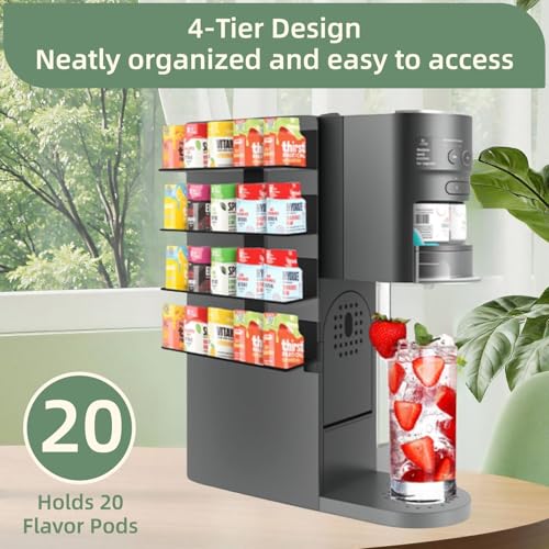 20-Capacity Flavor Pod Storage Rack for Soda Maker, Metal Organizer
