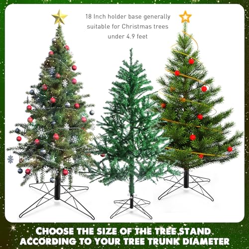 18-Inch Folding Metal Christmas Tree Stand Base for Artificial Trees