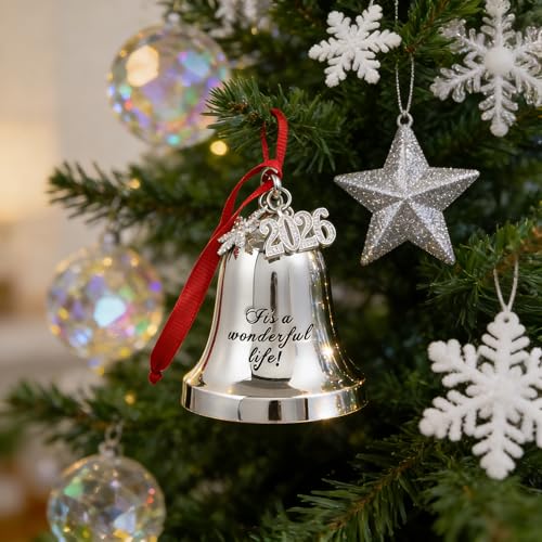 2026 It's A Wonderful Life Christmas Bell Ornament with Angel Wings