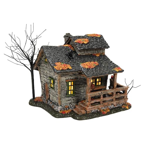 Sleepy Hollow Lit Halloween Village House, 6.5-Inch Hand-Painted Ceramic