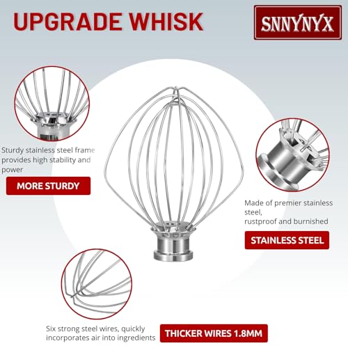 6-Wire Whip Attachment for 4.5Qt and 5Qt Tilt-Head Stand Mixers