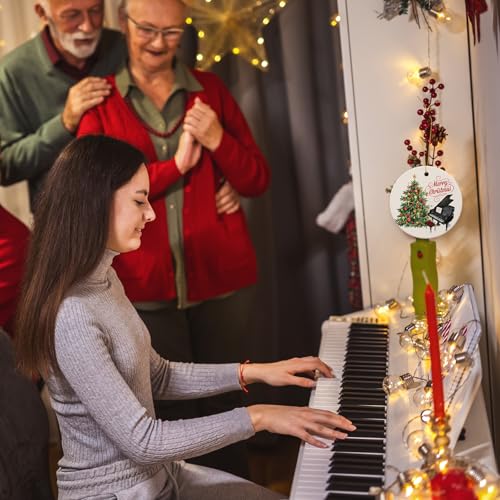 Thyle 3-Pack Christmas Piano Ornaments - Music Gift for Tree Decor